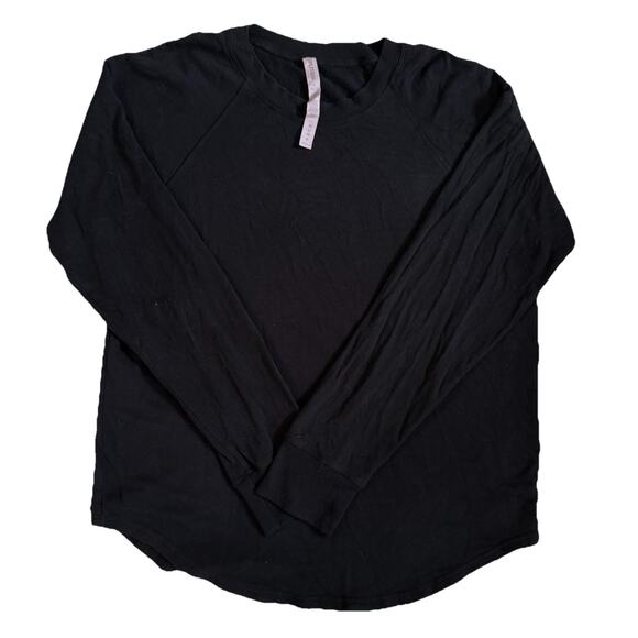 SPLITS59 Splits 59 Warm Up Fleece Soft Sweatshirt Size XL Black Curved Hem LS - Picture 1 of 5